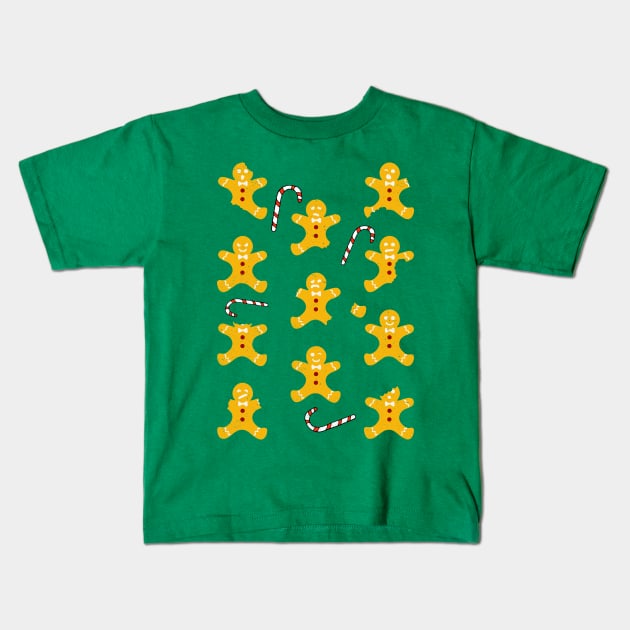 Gingerbread Man Xmas Massacre Kids T-Shirt by VBleshka